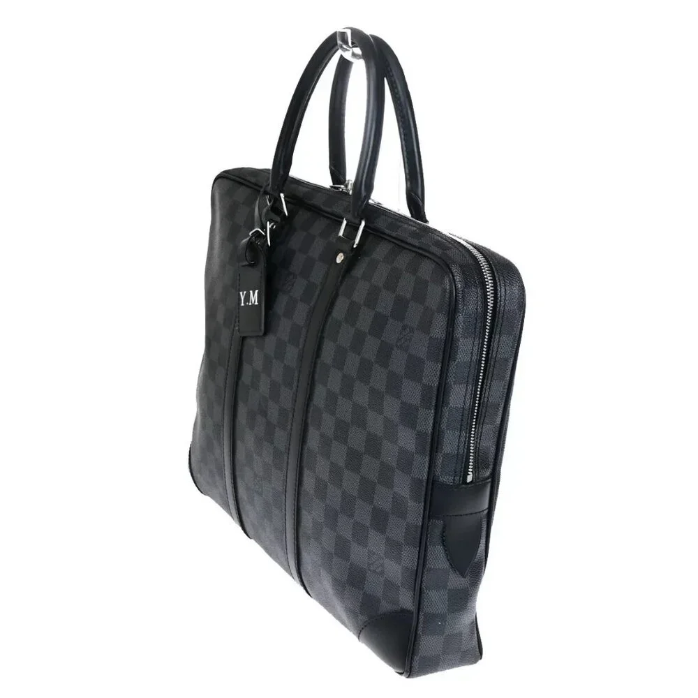 LOUIS VUITTON Porte Documents Voyage Briefcase Hand Bag Graphite